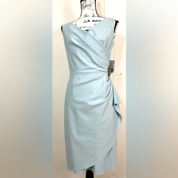 NWT Alex Evening Side Ruched Slimming Cocktail Dress Size 6 - Picture 11 of 13